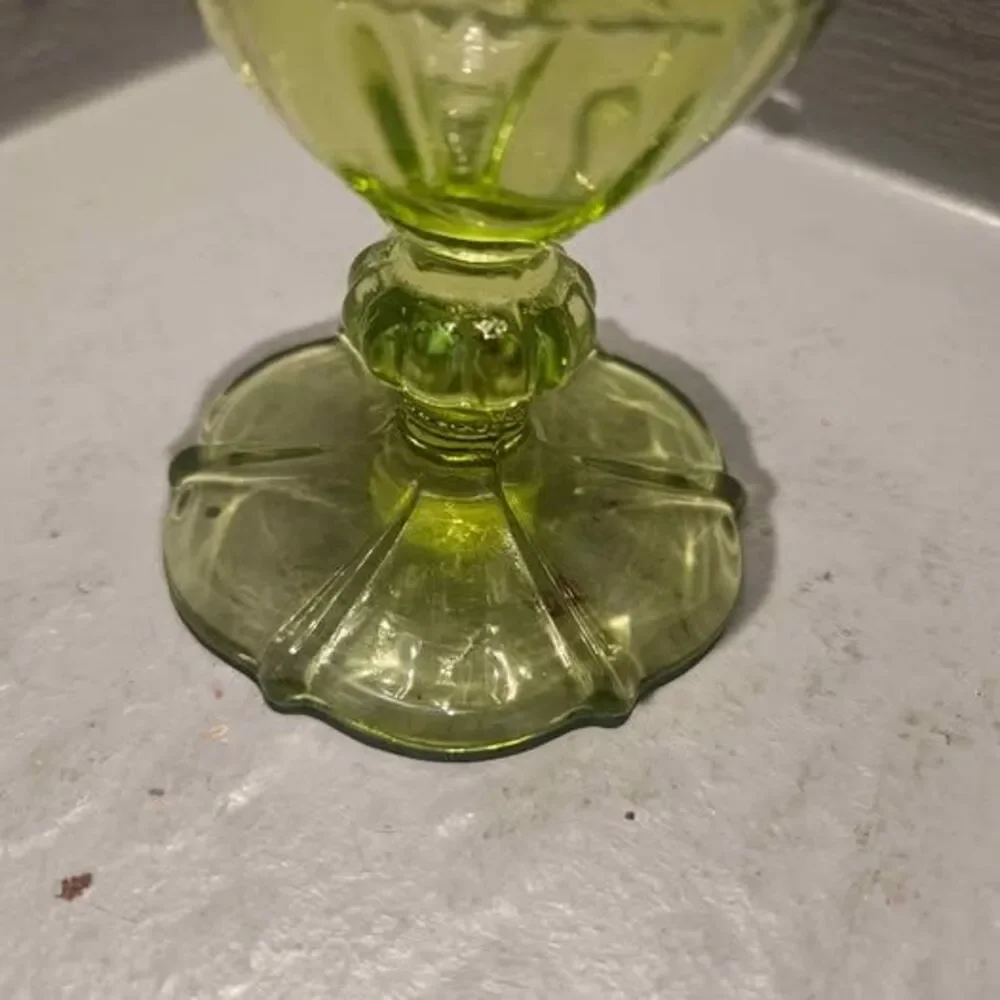 Vintage Juliska Colette Green Footed Embossed 5.5
